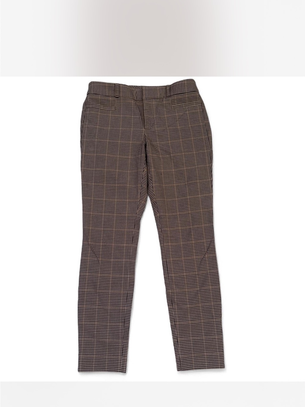 Banana Republic Women’s Straight Leg Pants in Brown Houndstooth